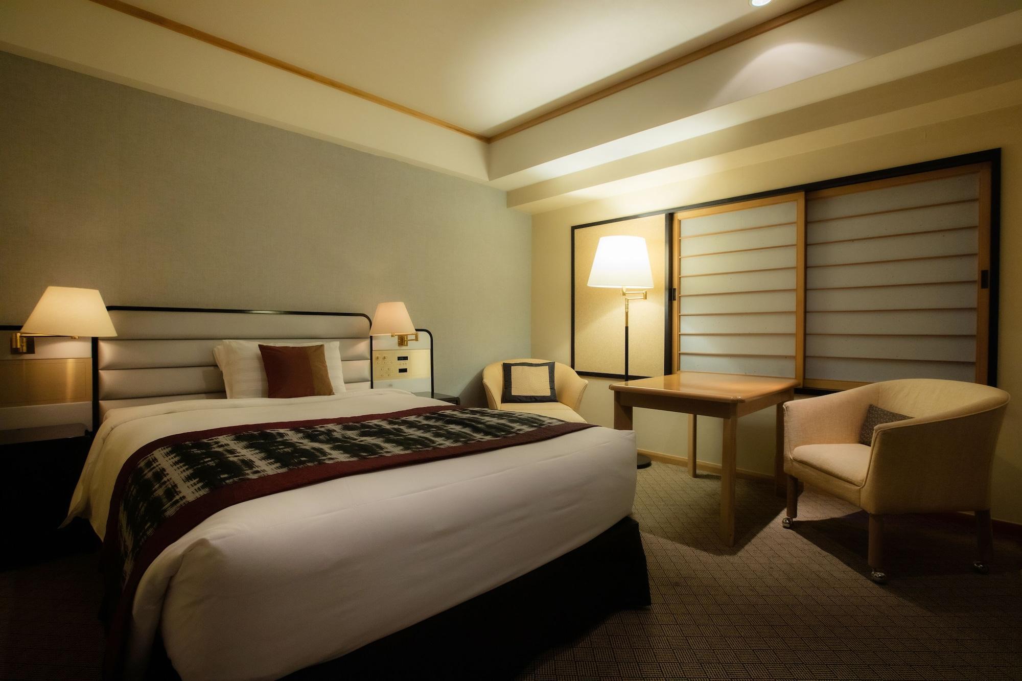 Hotel New Otani Hakata Fukuoka  Dış mekan fotoğraf A room at the hotel