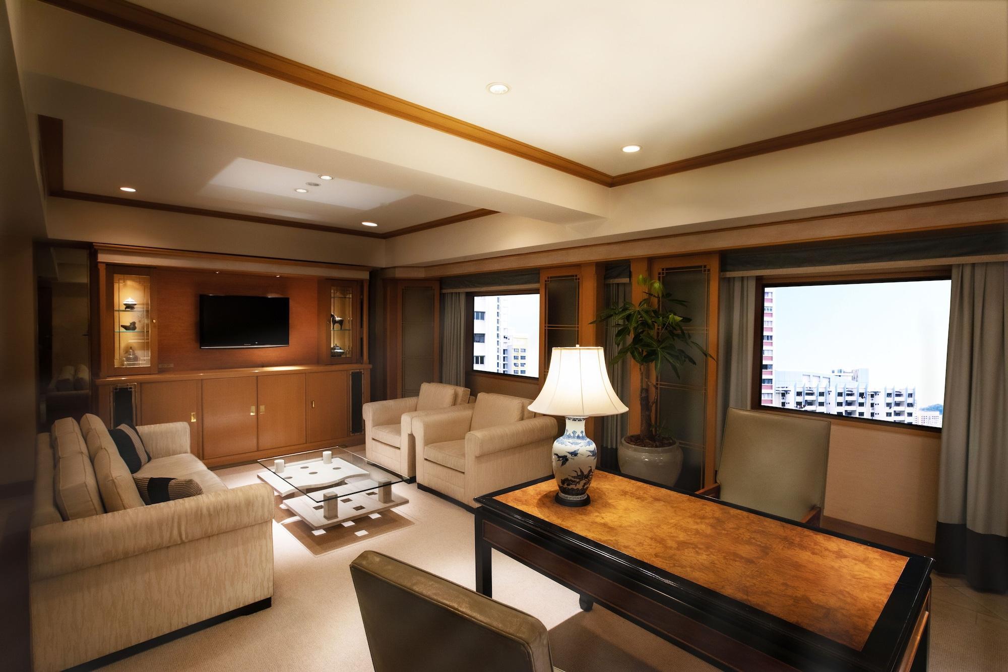 Hotel New Otani Hakata Fukuoka  Dış mekan fotoğraf A 3D rendering of a living room